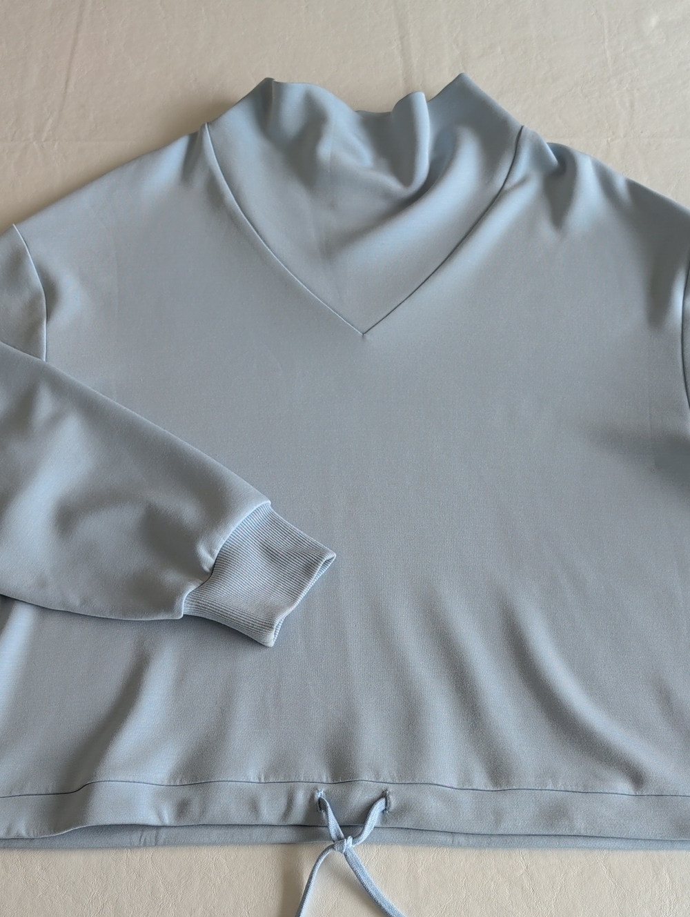 Varley DoubleSoft Betsy Sweatshirt Light Blue Stretch-Jersey Women's Size Large - Picture 3 of 13